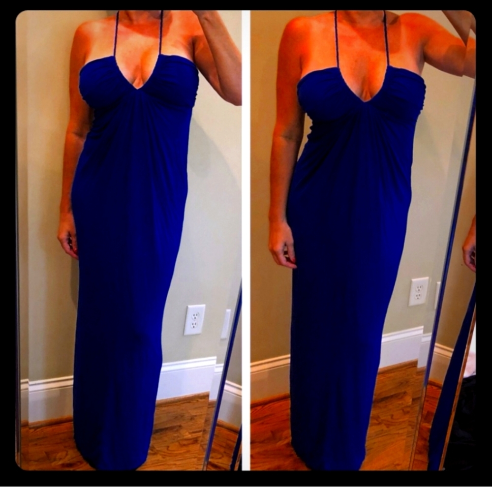 Beautiful cobalt blue maxi dress